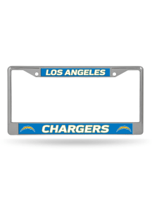 Los Angeles Chargers Decal Chrome License Plate Frame - Silver