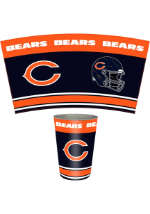 Chicago Bears Logo Stripe Waste Basket