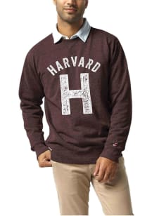 Harvard Crimson Mens Maroon Vintage H Long Sleeve Fashion Sweatshirt