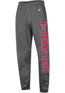 Champion Texas Tech Red Raiders Mens Charcoal Primary Logo Banded Sweatpants