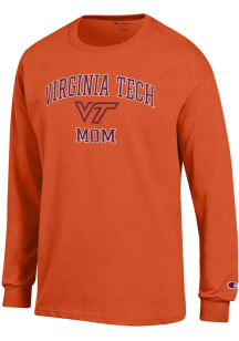 Champion Virginia Tech Hokies Orange Arch Logo Mom Jersey Long Sleeve T Shirt