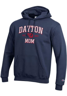 Champion Dayton Flyers Mens Navy Blue EST Date Mom Powerblend Long Sleeve Hoodie