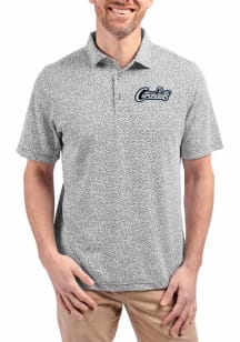 Cutter and Buck UCF Knights Mens Black Virtue Eco Pique Botanical Short Sleeve Polo