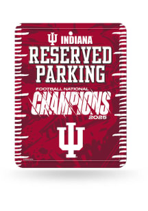 Indiana Hoosiers 2025 College Football Champions Metal Parking Sign - Crimson