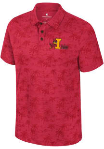 Colosseum Iowa State Cyclones Mens Cardinal Vintage Logo Short Sleeve Polo