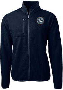 Cutter and Buck New York City FC Mens Navy Blue Cascade Sherpa Light Weight Jacket