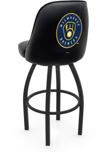 Milwaukee Brewers Padded Swivel Pub Stool - Black