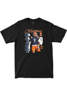Matthew Bailey Illinois Fighting Illini Black Big Ten Media Days Custom Short Sleeve Player T Shir..