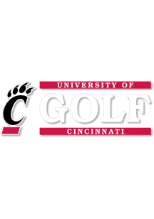 Cincinnati Bearcats 6x2 Golf Auto Decal - Red