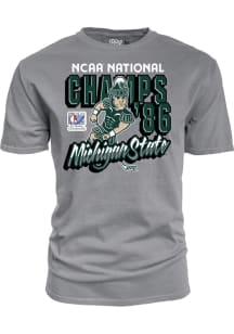 Blue 84 Michigan State Spartans Grey 1986 NCAA Hockey National Champions Short Sleeve T Shirt