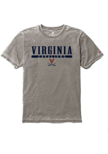League Virginia Cavaliers Silver Small Logo Short Sleeve T Shirt