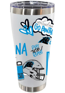 The Memory Company Carolina Panthers Cheer 30oz Stainless Steel Tumbler - White