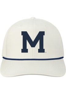 Michigan Wolverines Mens White Back Nine Stretch Fit Vault Wordmark Flex Hat