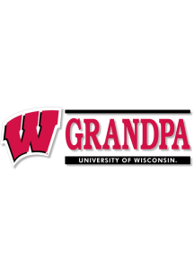Wisconsin Badgers 6x2 Grandpa Auto Decal - Red