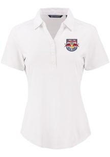 Cutter and Buck New York Red Bulls Womens White Forge Eco Polo Short Sleeve Polo Shirt