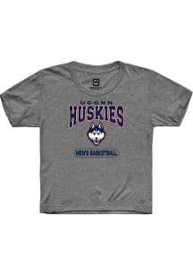 Summit Sportswear UConn Huskies Youth Graphite Men's Basketball Short Sleeve T-Shirt