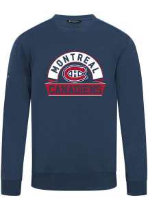 Levelwear Montreal Canadiens Mens Navy Blue Zane Banner Arch Long Sleeve Crew Sweatshirt