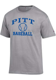 Champion Pitt Panthers Grey Baseball Jersey Short Sleeve T Shirt