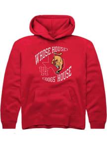 Summit Sportswear Houston Cougars Youth Red Coog's House Long Sleeve Hoodie