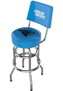Carolina Panthers Chrome Barstool w/ Black Pub Stool - Silver