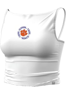 Champion Clemson Tigers Womens White High Neck Tank Top