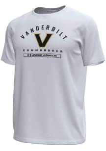 Under Armour Vanderbilt Commodores White Name Tech Stretch Short Sleeve T Shirt