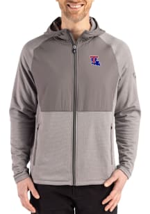 Cutter and Buck Louisiana Tech Bulldogs Mens Graphite Peshastin Long Sleeve Full Zip Jacket