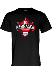 Blue 84 Nebraska Cornhuskers Black Baseball Field Short Sleeve T Shirt