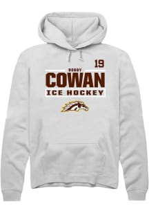 Bobby Cowan Western Michigan Broncos Mens White NIL Stacked Box Player Hood