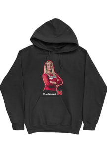 Keri Leimbach Campus Ink Nebraska Cornhuskers Youth Canvas Hoodie Long Sleeve Player Hoodie Black