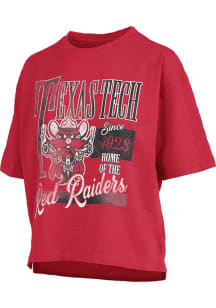 Pressbox Texas Tech Red Raiders Womens Red Motley Short Sleeve T-Shirt