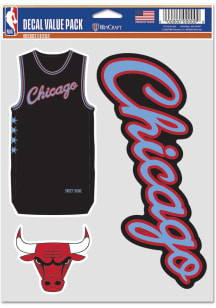 Chicago Bulls 2025 City Edition 3 Pack Auto Decal - Red