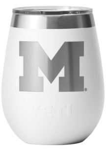 Michigan Wolverines 10oz Stainless Steel Stemless - White