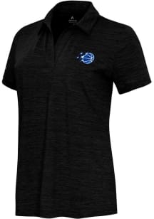 Antigua Orlando Magic Womens Black Layout Short Sleeve Polo Shirt