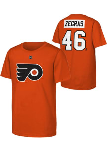 Trevor Zegras Philadelphia Flyers Youth Orange Flat NN Player Tee