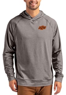 Cutter and Buck Oklahoma State Cowboys Mens Black Adapt Knit Hood Long Sleeve Hoodie