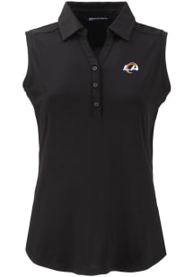 Cutter and Buck Los Angeles Rams Womens Black Forge Eco Polo Shirt
