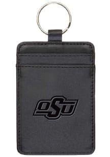 Oklahoma State Cowboys Leatherette Vertical ID Keychain - White