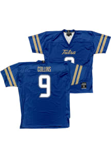 Dax Collins  Campus Ink Tulsa Golden Hurricane Blue NIL Football Jersey