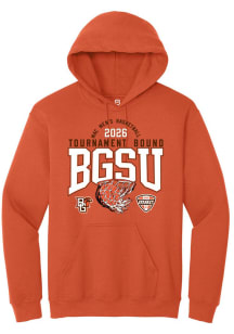Summit Sportswear Bowling Green Falcons Mens Orange MAC 2026 MBB Tournament Bound Long Sleeve Hood..