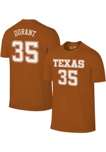 Kevin Durant Texas Longhorns Burnt Orange Player Name and Number Tee Short Sleeve Fashion Player T..