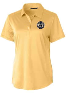 Cutter and Buck Philadelphia Union Womens Yellow Prospect Short Sleeve Polo Shirt