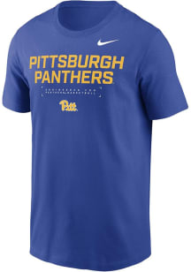Nike Pitt Panthers Blue Mens Basketball Team Short Sleeve T Shirt