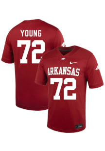 Tucker Young  Nike Arkansas Razorbacks Cardinal Red NIL Name And Number Football Jersey