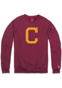 The Mitten State Central Michigan Chippewas Mens Maroon Vintage Long Sleeve Crew Sweatshirt