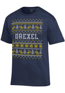 Champion Drexel Dragons Navy Blue Christmas Short Sleeve T Shirt