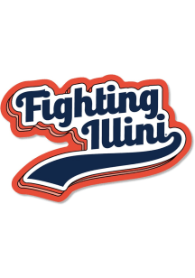 Illinois Fighting Illini 3.5" Varsity Script Rugged Stickers - Orange