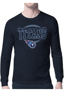 Starter Tennessee Titans Navy Blue Team Track Long Sleeve T Shirt