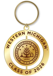 Western Michigan Broncos Class of 2026 Spinner Keychain - Brown