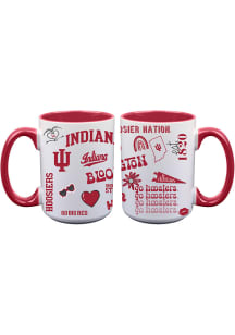 Indiana Hoosiers Loco 2 Pack Inner Color Ceramic Mug - White